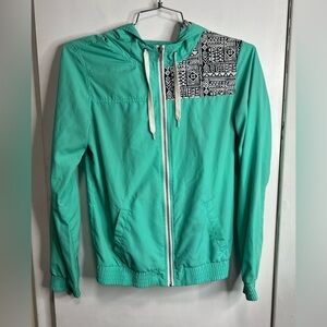 Empyre Aztec Teal Windbreaker / Rainjacket